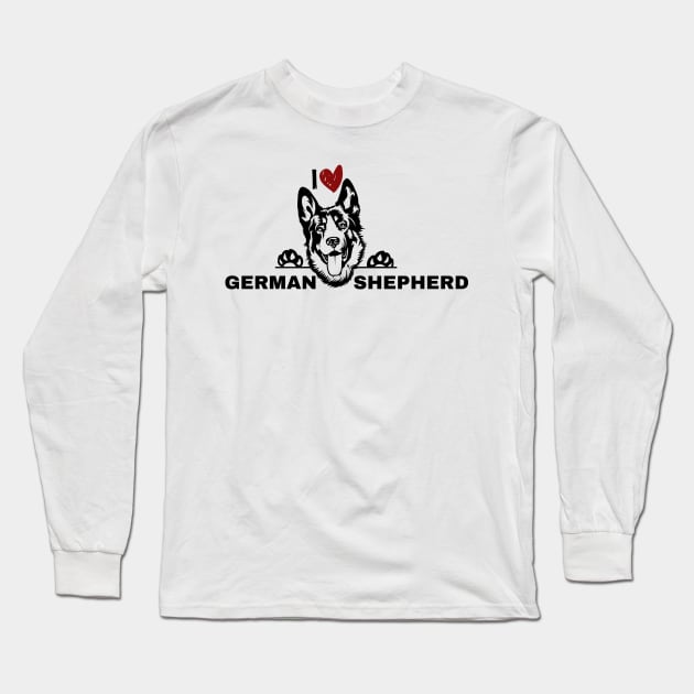 I love my German Shepherd Long Sleeve T-Shirt by Calisi